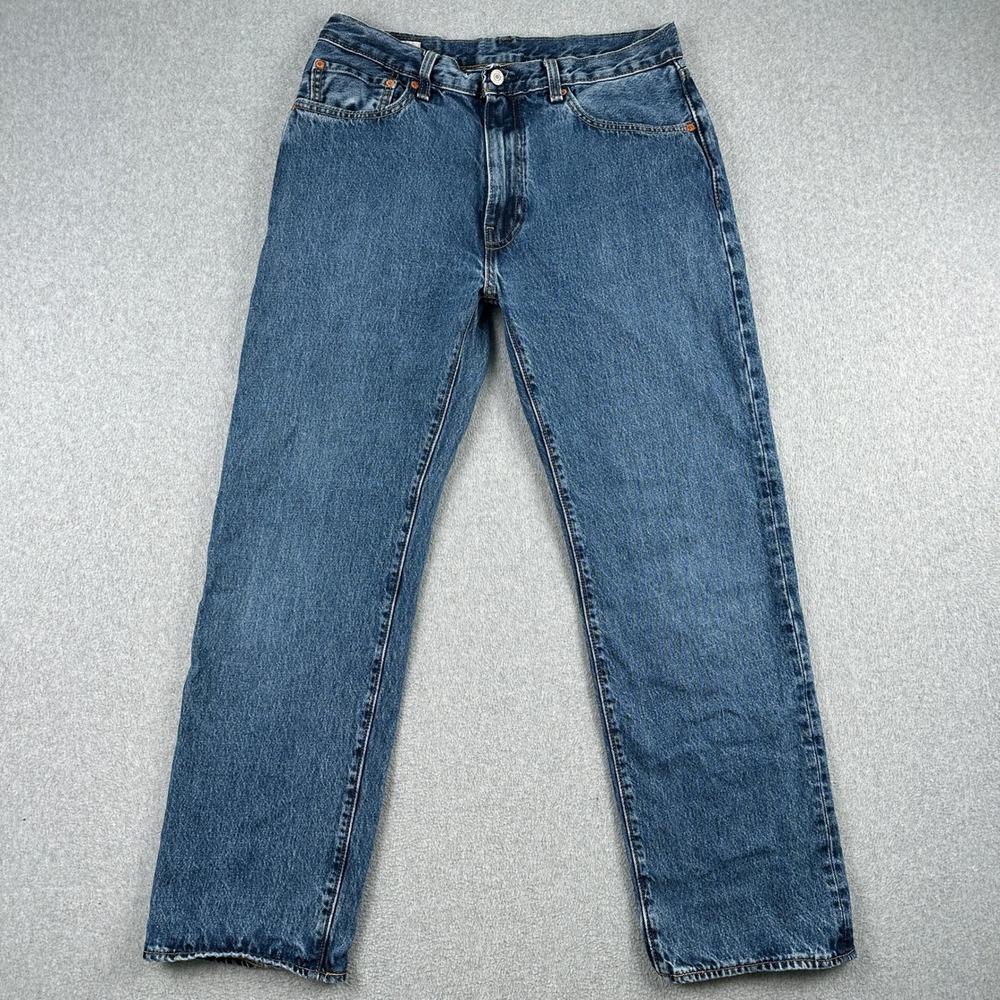 Levi's Jeans Mens 33x32 555 Relaxed Straight Blue Denim 000LO-0035